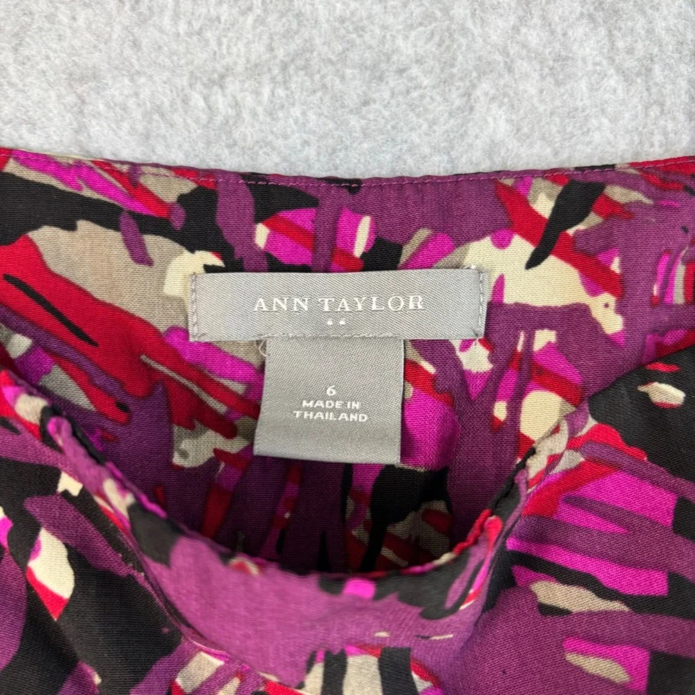 Ann Taylor Pencil Skirt Abstract Print Career Office Wear Size 6 - Picture 3 of 11